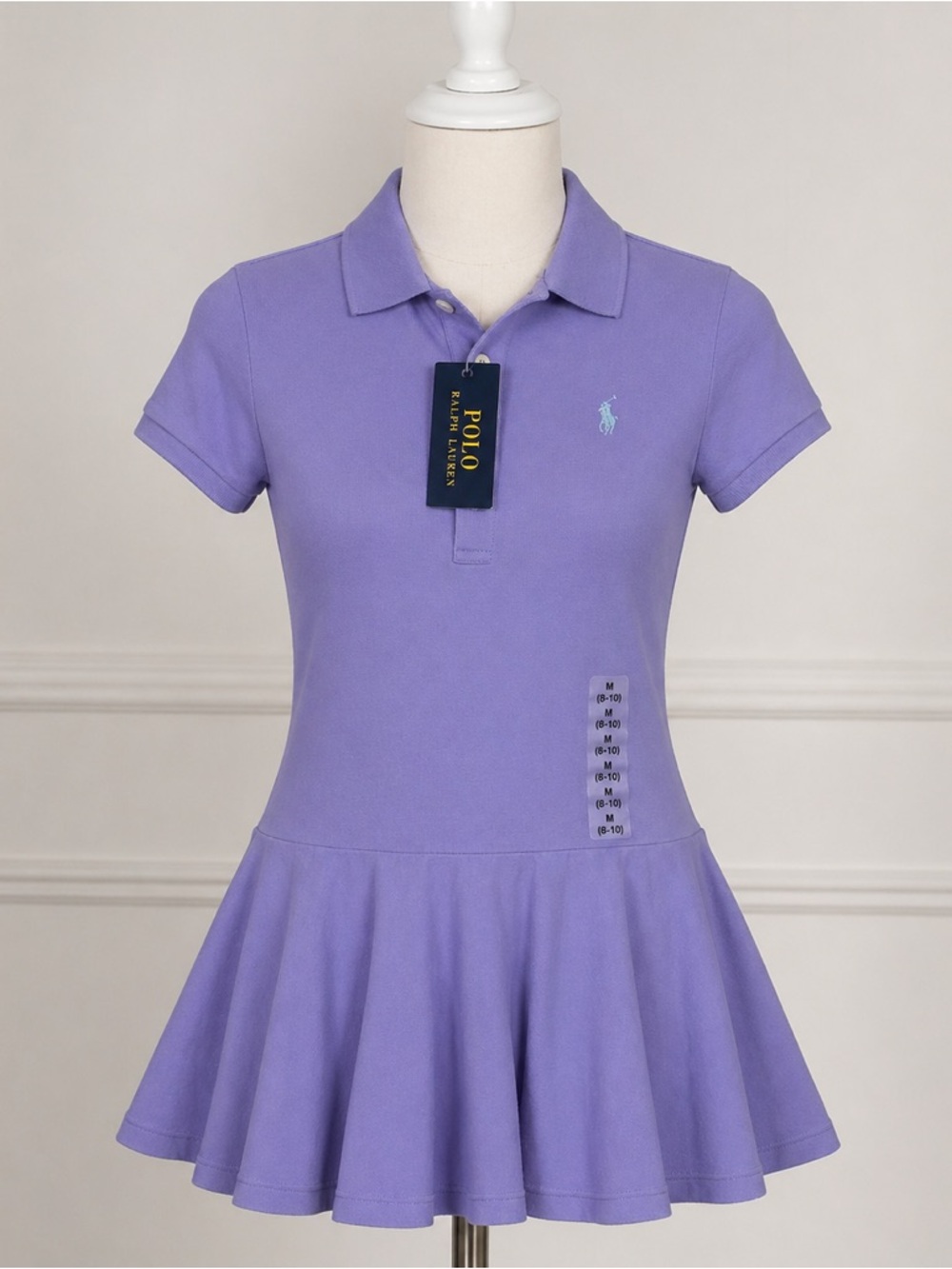 Ralph Lauren Lilac Polo Dress short sleeve girls size M8-10